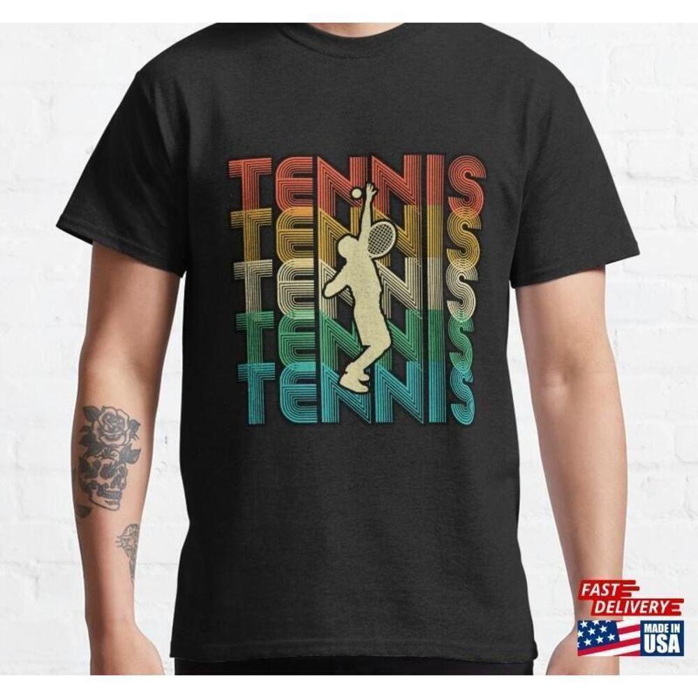 Retro Tennis Classic Tshirt Unisex - Picture 1 of 4